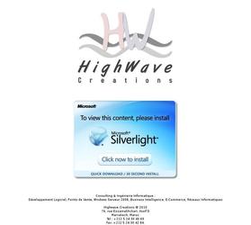 Site Silverlight de la socit Highwave Creations