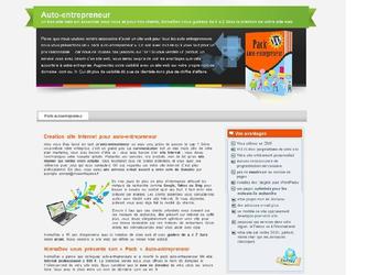 Site web en WordPress pour vendre un pack de développement d'un site web pour les auto-entrepreneurs.