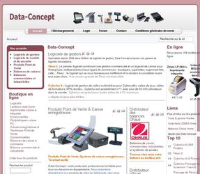 Vente en ligne de software et matériels destinées aux magasins. 
Particularité: développement d'un module de vérification de tva et renvois de l'origine (suppression ou non de la tva)