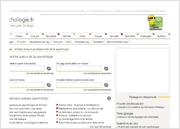 L'univers de la psychologie et de la psychanalyse &agrave; travers des centaines d'articles, de livres et de t&eacute;moignages &eacute;clair&eacute;s par l'analyse de psy.