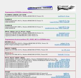 Logiciel de programmation de composants électroniques : EPROM, EEPROM, Flash, micro contrôleurs.