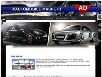 Cr&eacute;ation d'un site internet &agrave; faible budget pour un garage automobile.

Ce site 100% cod&eacute; mains est enti&egrave;rement administrable par le client ( ajout de page, modification, etc... ) &agrave; l'aide d'un outil d&eacute;velopp&eacute; par nos soins.

Cette outil nous permet des temps de r&eacute;alisations minimes et donc un petit budget.