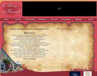 site internet location d une auberge pour mariages, seminaires, anniversaires etc. realisation graphisme, template, prog.