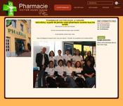 Création de la charte graphique du logo.
Création du site de la pharmacie Victor Hugo à Tarare 69170.
Réalisé en 2010.
Réalisé avec Joomla 1.5.21 avec une template remodelisée en fonction d'un feuille de style propre au site ainsi que l'ajout de fonctions tel que : 
- Google-map
- Google Streeview
- Une page d'accueil entièrement en JavaScript