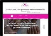 Conception, développement et hébergement du site Internet de L'ESTHETICIENNE Centre de Formation et de Perfectionnement (ECFP) (http://ecfp-benin.com)