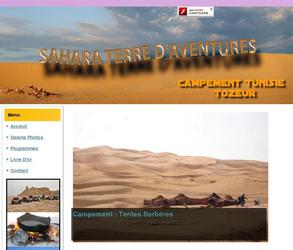 Site web :
SAHARA TERRE DAVENTURES campement Tunisie vous offrira loccasion de vivre laventure au fond du sahara Tunisien qui comprend de vastes étendues très galopantes des lacs salés asséchés (Chott El Jerid, Chott El Garsa) et les oasis de montagne de Chebika et Tamerza. On y trouve aussi bien des dunes que des montagnes, des plaines que des oasis : le paysage change constamment, à chaque détour. Vous découvrirez des paysages incroyables, une flore très diversifiée, des habitants accueillants, des couleurs irréelles.