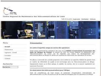 Site d'une société de maintenance télécommunication au Togo; site réalisé avec joomla