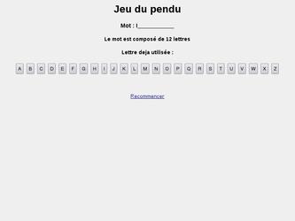 Un petit pendu en PHP