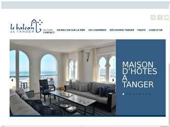 Prestations :
Web design - Intégration HTML / CSS - Développement - Contenu - SEO -  Web analytics

Descriptif :
Au cur de la médina, la maison dhôtes le Balcon de Tanger se dresse face à une vue imprenable sur le Détroit de Gibraltar.
Le site développé sous WordPress dispose d'un magnifique slider d'images en page d'accueil, d'un formulaire de réservation en ligne personnalisé et dun blog "City guide", où retrouver les adresses préférées des propriétaires et les commentaires des voyageurs. 
Toutes les photos des chambres sont "zoomables" et les internautes peuvent consulter les avis voyageurs via la rubrique "Livre d'or". 
 
La rédaction du contenu optimisé SEO et le référencement naturel ont été également assurés par Com en Scène. 