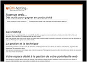 Gwi-Hosting est un logiciel gratuit, en mode SAAS, destiné aux agences web, webmaster, créateurs de sites internet et web désigner, pour la gestion du portefeuille web de leurs clients.
Avec Gwi-Hosting, vous offrez à vos clients un espace privé à partir duquel ils peuvent renouveler et réserver noms de domaines et espace d'hébergement, gérez leurs boites Emails.

Gwi-Hosting permet le suivi des noms de domaines et hébergements de vos clients, les relances à l?échéance, la gestion des règlements, le paiement en ligne.
Sans aucune connaissance technique, vous créez les espaces d'hébergements pour les sites internet de vos clients, les associez avec leurs noms de domaines.