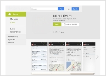 "Maroc event" est une application Android qui permet aux utilisateurs d'être toujours informés de toutes sorte d'événements partout au Maroc (culturelles , sportives , sociaux .... exemple : forum , spectacles , compétitions , films , concours , expositions ......) , l'application offre une liste exhaustive de ces événements que l'utilisateur peut consulter le détail de chacun pour plus d'infos ( la description , les dates de l'événement , la position sur la carte ... ).
L'application est alimentée par les utilisateurs eux même. "Maroc event" est une solution mobile participative maintenue par les utilisateurs pour les utilisateurs, c'est une sorte d'Agenda électronique à l'échelle nationale.