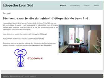 Description
Le cabinet d'étiopathie de Lyon Sud cherche à faire ce faire connaitre et à promouvoir l'étiopathie.


Objectifs
Présenter le cabinet et l'étiopathie
Avoir une presence sur Internet

Solutions
Mise en place d'un site vitrine présantant le cabinet et l'étiopathie
Optimisation du site pour le réfé