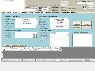 Logiciel de devis commercial (sceen shot)