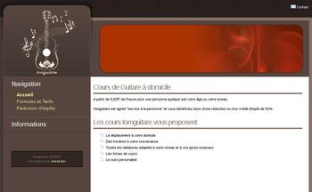 Site internet d un professeur de guitare indpendant.Partie publique "vitrine"Partie prive : accs aux facturesPartie administration : cration des comptes clients, cration de devis, factures et dition automatique des attestations fiscales.Les documents sont dits au format PDF