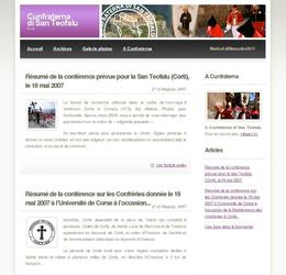 Site web type cms de la confrérie de saint Théophile (patron de la ville de Corte)