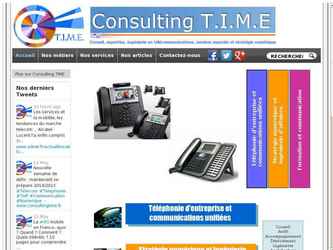 Site internet vitrine de l'entreprise Consulting TIME avec interface d'administration des publications et partage sur les réseaux sociaux