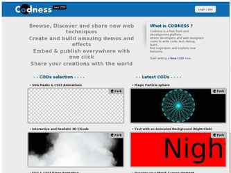 Plateforme de development web 2.0 enline pour developpeurs web et designeurs.

Collection et showcase de techniques et demos/ effets web 2.0 (html5, css3, jquery, java ...)