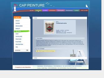 Catalogue en ligne pour un distributeur de peinture. La prestation comprend le graphisme et le développement (avec un interface d'administration personnalisée).