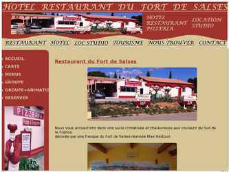 Création du site vitrine de l'hôtel restaurant du fort de Salses situé à Salses-le-château cette structure loue également des studios et F2 aux clients.

Possédant 30 pages, développé à la main en HTML, CSS, JavaScript et PHP/MySQL, ce site est optimisé pour le référencement.

Il possède un livre d'or, un formulaire de contact et un module de newsletter avec un backend pour gérer la publicité.

Ce site à également fait l'objet d'une campagne AdWords durant 2 mois, ce qui lui à permis de se positionner devant tous ses concurrents sur Google.

Si vous désirez ce type de site pour votre structure, le budget de ce site est fixe et tout compris, n'hésitez pas à me contacter.