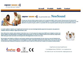 Site vitrine internet pour la soci&eacute;t&eacute; orygins fournisseur d'appareils de corrections auditive.