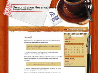 Ce site est une d&eacute;monstration de possibilit&eacute; de r&eacute;servation pour les restaurant ou fast food.

Il permet d'effectuer des r&eacute;servations de tables, il est d&eacute;clin&eacute; par clients.

Le paiement en ligne d'un acompte est inclus, ainsi que l'administration des r&eacute;servations.