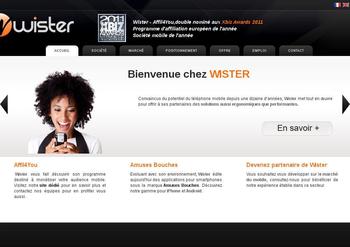 Site institutionnel pour la société Wister