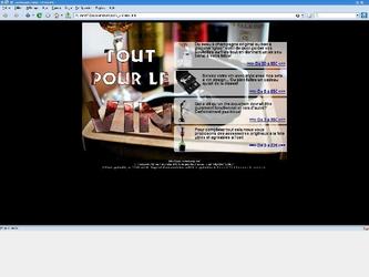 Page cible ("landing page") pour un site de vente en ligne de produits design. Ici, une page spcialise dans l univers "vin". Attention, ceci est une simple copie d cran et non pas la page elle-mme!