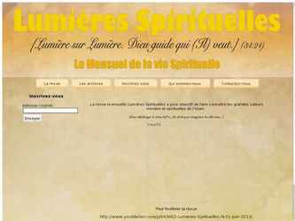 Site internet d'un mensuel religieux avec système d'inscription à la newsletter.

