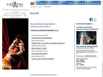 Site r&eacute;alis&eacute; avec un CMS maison en PHP/MySql comprenant une gestion des spectacles, des news, des galeries photos.