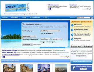 Comparateur de destinations utilisant un CMS "maison" red�ployable.Utilise Smarty, PDO, JS et JQuery, Ajax.Backoffice utilisant Ajax, PDO, ...Cache, syst�me de template. Valide W3C.Flux RSS compatibles Facebook. Syst�me de commentaires avec validation via le backoffice. T�ches Cron pour les Sitemap, les alertes email, ... Optimisations pour le r�f�rencement, SEO Friendly, respectueux des standards Web 2.0.