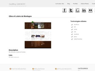 Site vitrine pour un gîte des Pyrénées

 
Lien : http://gites-comus.com

Technologies utilisées
    WordPress
    PHP
    XHTML
    CSS
    JavaScript
    jQuery
    Adobe PhotoShop