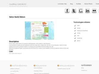 Site du Salon Sant&eacute; Nature. E-Commerce multi-boutiques, multi-vendeurs, multi-domaines.

Les exposants du salon peuvent facilement cr&eacute;er leur propre site ( chaque site cr&eacute;e est un sous-domaine ). Selon le forfait choisit, ils ont acc&egrave;s &agrave; plusieurs th&egrave;mes ou modules leurs permettant de personnaliser leur site.

M&eacute;thode de paiement Paypal : pas besoins de cl&eacute; API pour les vendeurs, pour simplifier la t&acirc;che, le paiement utilise la cl&eacute; du site principal.

Lien : http://salon-sante-nature.fr

Technologies utilis&eacute;es
    PHP5
    MySQL
    framework WordPress
    XHTML
    CSS
    JavaScript
    jQuery

