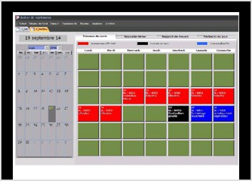 Encadrement et assistance à un stagiaire pour l'obtention de son BTS en maintenance des systèmes. Développé sous Access, l'outil permet d'avoir un aperçu des tâches mensuelles et hebdomadaires, de lister les équipements en bon état de marche et ceux à dépanner, de présenter les statistiques d'exploitation des équipements, de consulter un tableau de bord, etc.