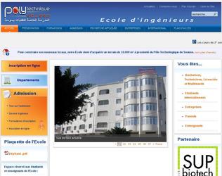 C'est le site officiel de l'&Eacute;cole Superieure  priv&eacute;e  de Polytechniques a Sousse en Tunisie (&Eacute;cole  d'ing&eacute;nieurs)

un site Joomla, avec back Office d&eacute;velopp&eacute; et espace priv&eacute; pour &eacute;tudiants et enseignants
