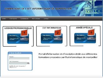 Site pour grer les inscriptions des annes spciales  l IUT de Montpellier.