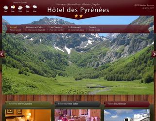 Site pour l Htel restaurant des Pyrnes ralis sous CMS Joomla avec systme de rservations pour le restaurant et systme de rservation pour les chambres d htel. Interface de gestion des rservations pour le gestionaire de l htel de faon  administrer en temps rel chaque rservation (paiement en ligne, envoi de factures PDF, gestion de ses rservations dans l espace client.