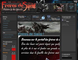 Portail communautaire et forum pour une "guilde" sur un jeu vido que j ai ralis  100% (graphisme, dveloppement, rfrencement) il y a quelques annes.