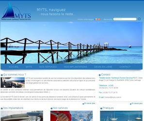 Myts est une soci&eacute;t&eacute; de services maritime, elle est implant&eacute;e dans tous les ports de plaisance tunisiens.
Le site est aussi une application de gestion de clients, et il comportera bient&ocirc;t un module de paiement en ligne et plusieurs langues.