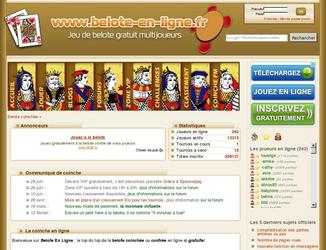 Un projet de belote coincée, gratuite sur internet.
Le projet se compose d'un jeu en ligne, de classements, de forum, messageries privées, blogs, paiement par carte bleu, micropaiement ou différentes autres formules.
Une partie VIP contient toutes les données sur les joueurs, les adversaires, les partenaires. Mais aussi la possibilité de faire des tournois ou d'en créer et les encadrer.

Des challenges automatiques, une tombola et des jeux viennent animer le site chaque jour.

Le classement est un classement Elo modifié pour fonctionner par équipe.

Un projet très complet où la partie la plus riche est celle des VIP.