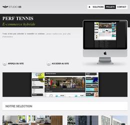 Gestion de la communication globale du magasin Perf.

Logo, enseigne, carte de visite, enveloppe,sac, carte de fid&eacute;lit&eacute;, bon de r&eacute;duction, affiche, stylo publicitaire.

Site internet e-commerce, Webmastering,campagne promotionnelle,e-mailing,  r&eacute;f&eacute;rencement naturel : magasin tennis, boutique tennis, sp&eacute;cialiste tennis, magasin tennis lyon, boutique tennis lyon, sp&eacute;cialiste tennis lyon ...

D&eacute;veloppement du CA sur les quartes derni&egrave;res ann&eacute;es.

CA site e-commerce 2009 :  14232�
CA site e-commerce 2010 :  16462�
CA site e-commerce 2011 :  39730�
CA site e-commerce 2012 :  67376�