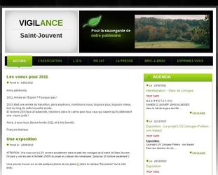 Site de l'association Vigilance de Saint-Jouvent.
Articles, agenda, mini-forum, e-mail, documents en téléchargement ... le tout contrôlable et éditable à partir d'une plate-forme d'administration restrictive.