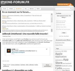 Forum d changes d avis et d impressions sur l univers Iphone