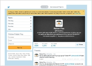 RobotFou: Un compte Twitter totalement automatis. http://twitter.com/RobotFou