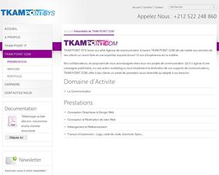 Site vitrine de la socièté TKAM POINT SYS
