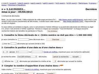 L'objetcif princpal de ce projet était au départ de pouvoir jouer seulement avec les décimales du nombre &#960;, de présenter aux utilisateurs cet incroyable nombre. Le projet &#960; est allé plus loin en incluant d'autres nombres irrationnels horribles ! Ces nombres nous prouvent que l'univers des mathématiques est un univers infini et continu. Mais la longueur &#960; est-elle réellement représentable dans le monde réel ? La grande question des chercheurs est : Notre univers est-il un univers analogique ou un univers continu ? L'infini petit existe-t-il ?... Un bon sujet de philo ! Une chose est sûre, ces nombres demeurent mystérieux pour moi.