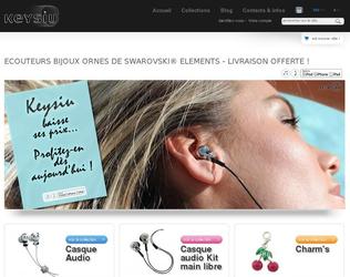 Keysiu est une nouvelle marque tendance proposant des produits originaux pour smartphone et MP3 tels que des casques audio agrémentés de bijoux fantaisies.