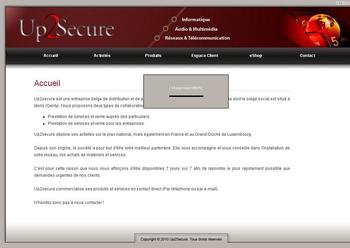 Site de présentation de la société d'informatique. 