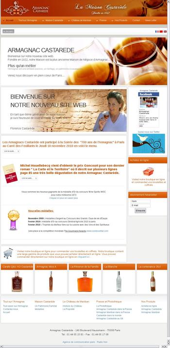 Un site e-commerce pour un acteur des spiritueux fran&ccedil;ais.