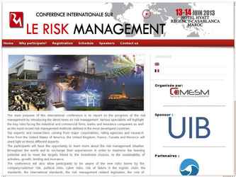 Lobjectif de cette conférence est avant tout léchange, la réflexion et le partage dexpériences mais aussi:

 Faire connaître et promouvoir la fonction du Risk Manager en entreprise ;
 Établir un état des lieux de la gestion des risques ;
 Faire connaître les nouvelles technologies concernant la gestion des risques ;
 Faire connaître les nouveaux risques qui pèsent sur lEntreprise ;
 Faire un état des lieux des standards, des normes internationales et de la législation relative à la gestion  des risques ;