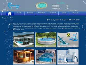 Site vitrine, de pr�sentation de piscine coque polyester. Site en php, feuille de contact.